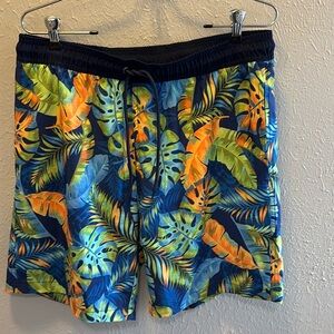 Hot Coals Chubbies Tropical Swim Trunks Shorts w Pockets Men’s Size Large